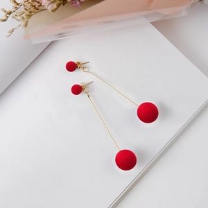 Red Balls Hanging Earrings + FREE 12 PAIRS
